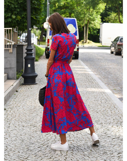 Talia | Stylish V-Neck Floral Dress