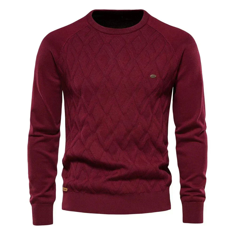 Suéter de hombre con diseño de rombos