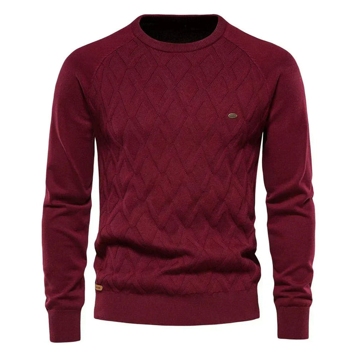 Suéter de hombre con diseño de rombos