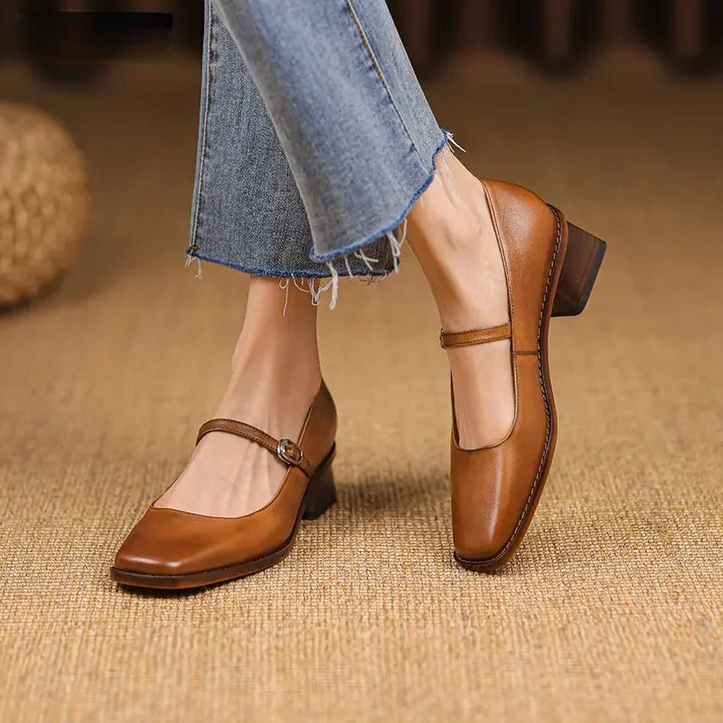 Women’s Spring Strap Block Heel Shoes
