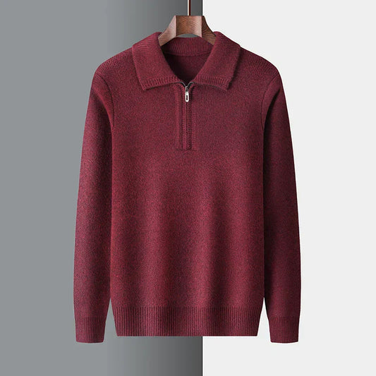Men’s Winter Half-Zip Knit Sweater