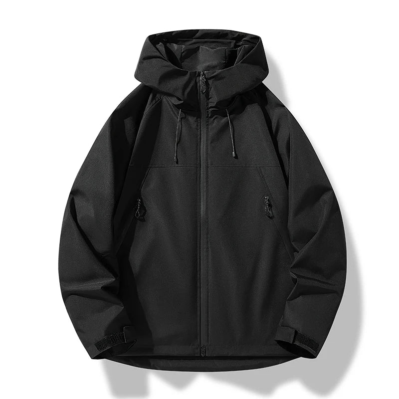 Men’s Waterproof Hooded Windproof Shell Jacket