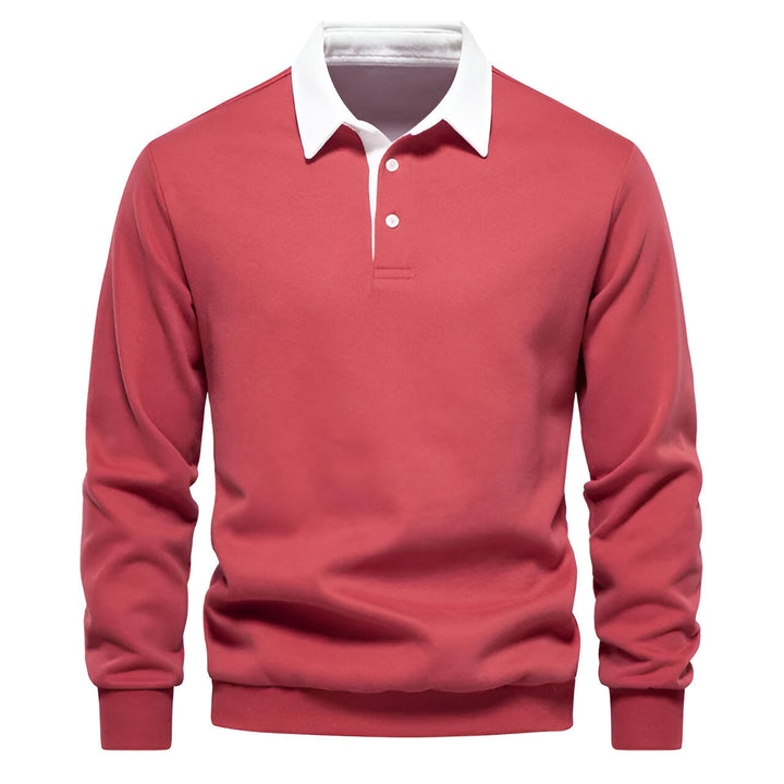 Suéter elegante con cuello de polo