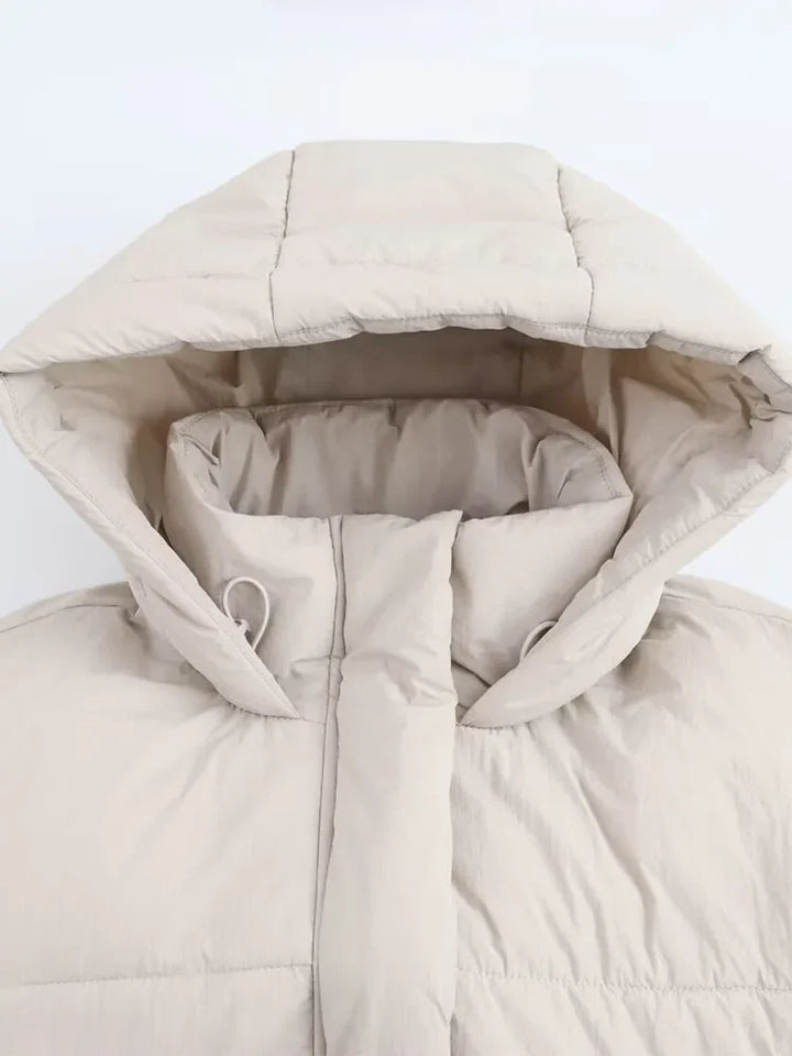 Hooded Cropped Women's Puffer Jacket