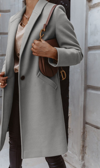 Women’s Trendy Double-Breasted Long Coat