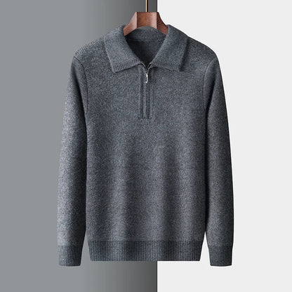 Men’s Winter Half-Zip Knit Sweater