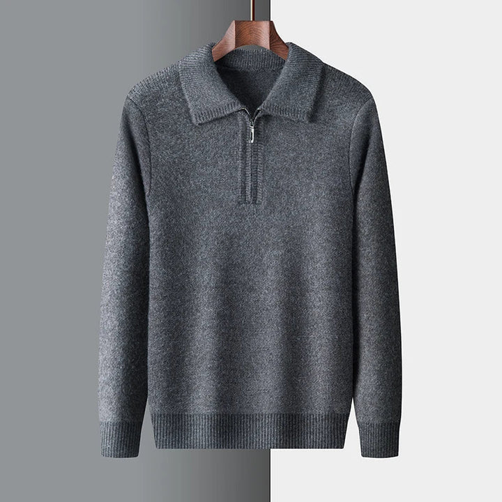 Men’s Winter Half-Zip Knit Sweater