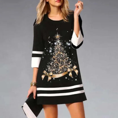 Women Winter Long Sleeve Mini Dress