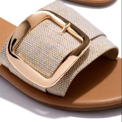 Sandalias de lujo con hebilla