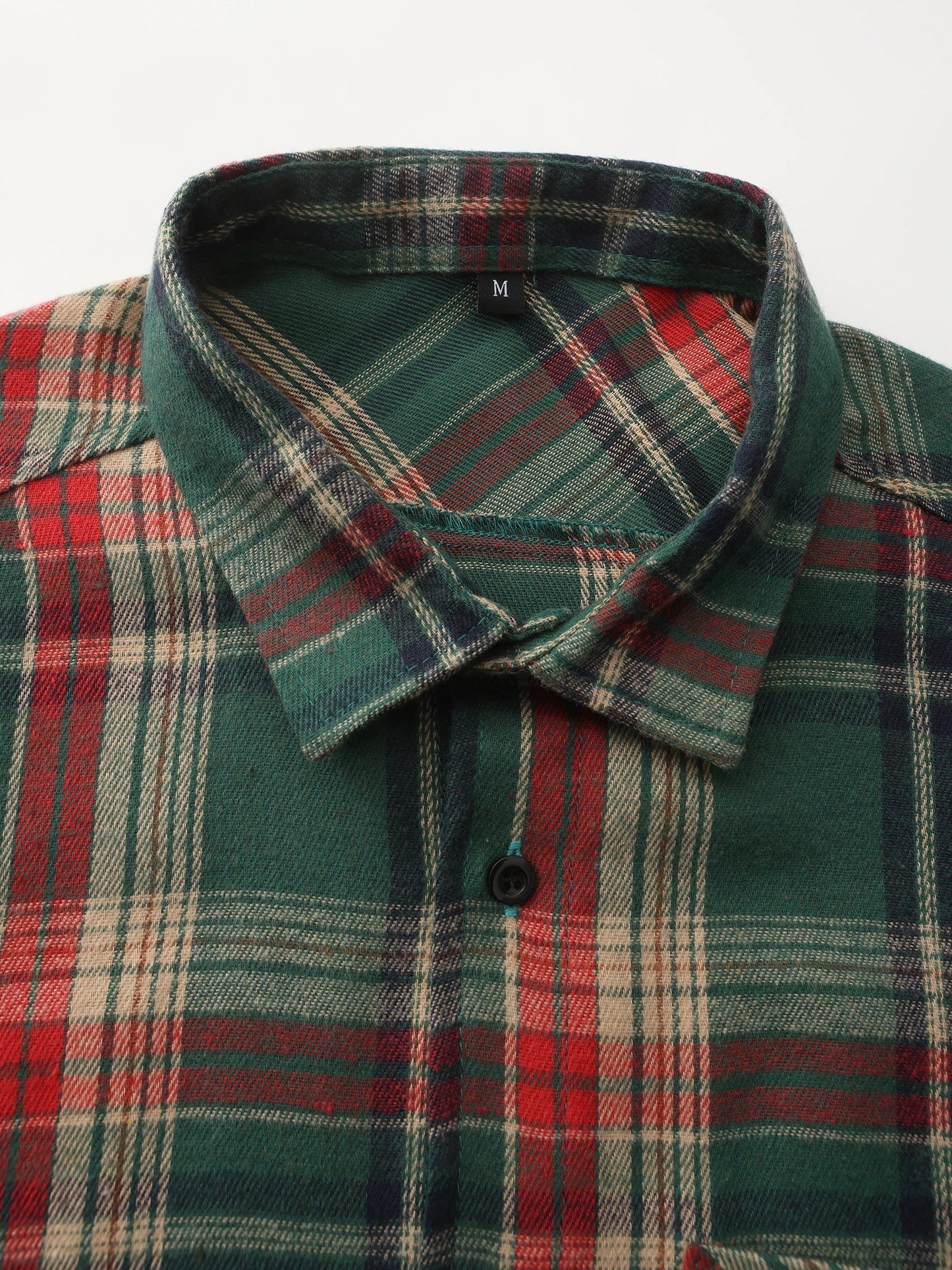 Men's Winter Plaid Button-Up Shirt