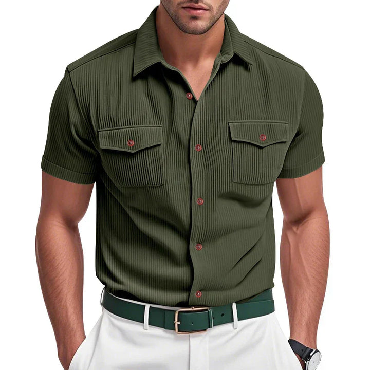 Camisa abotonada texturizada