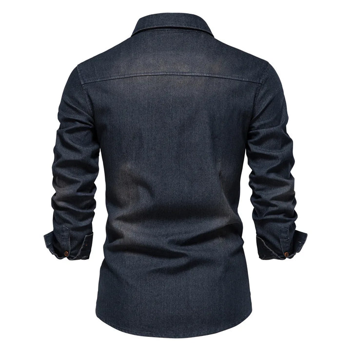 Men’s Denim Button-Up Shirt