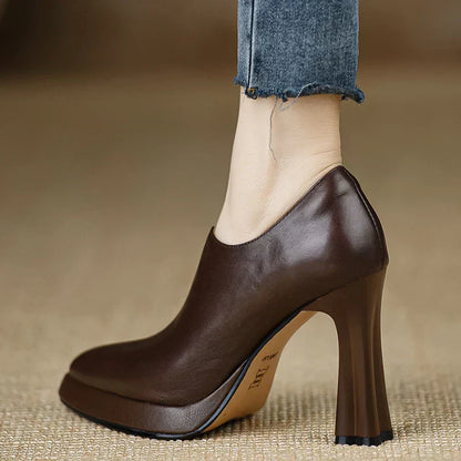 Stylish Real Leather Pumps