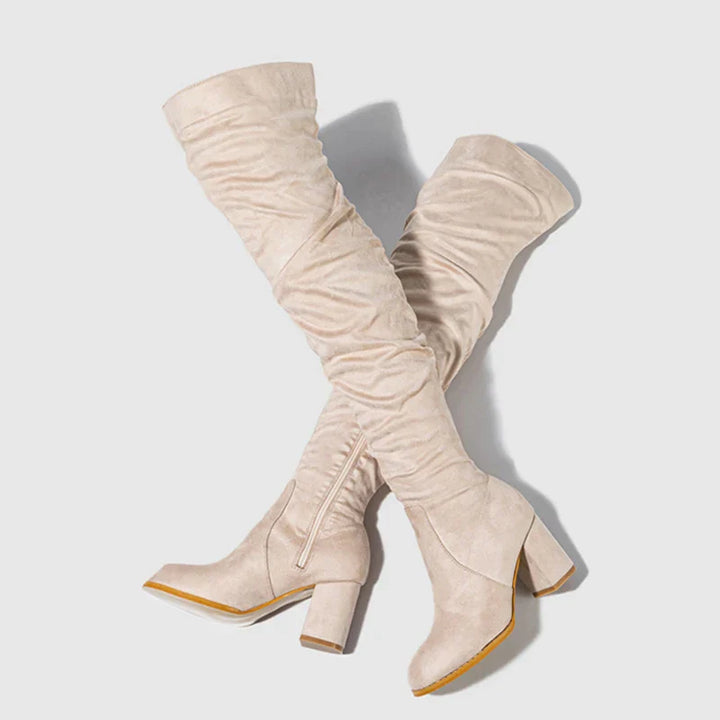 Botas de tacón para mujer por encima de la rodilla elegantes