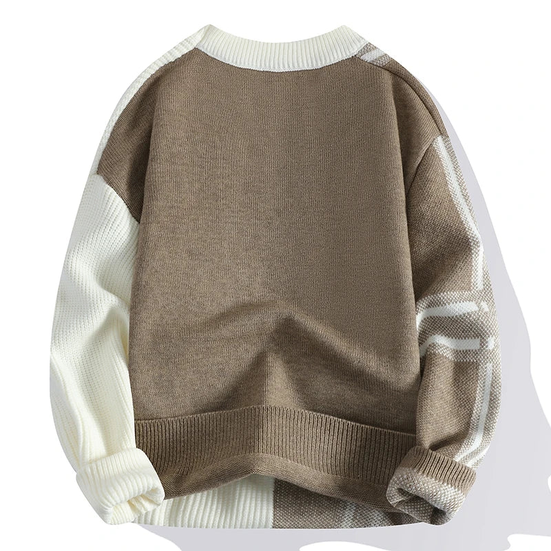 Men’s Winter Colorblock Crew Sweater
