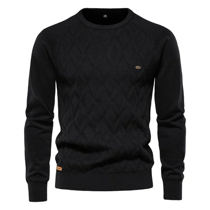 Men's Sweater with Diamond Pattern