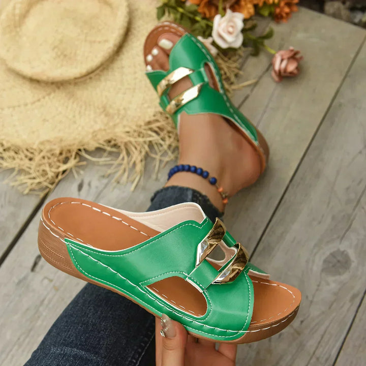Lina | Sandalias ortopédicas con tacón de cuña