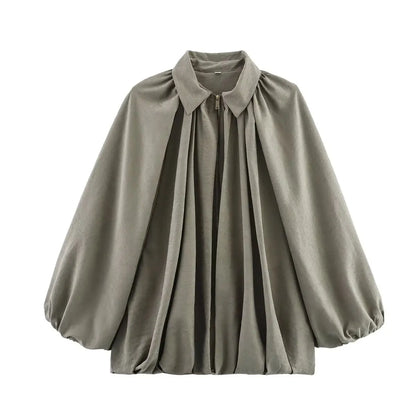 Women’s Winter Pleated Blouse