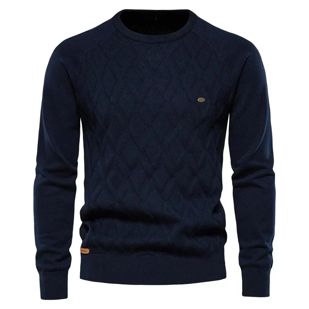 Suéter de hombre con diseño de rombos