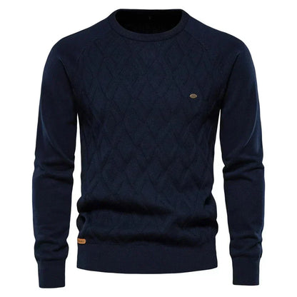 Men's Sweater with Diamond Pattern