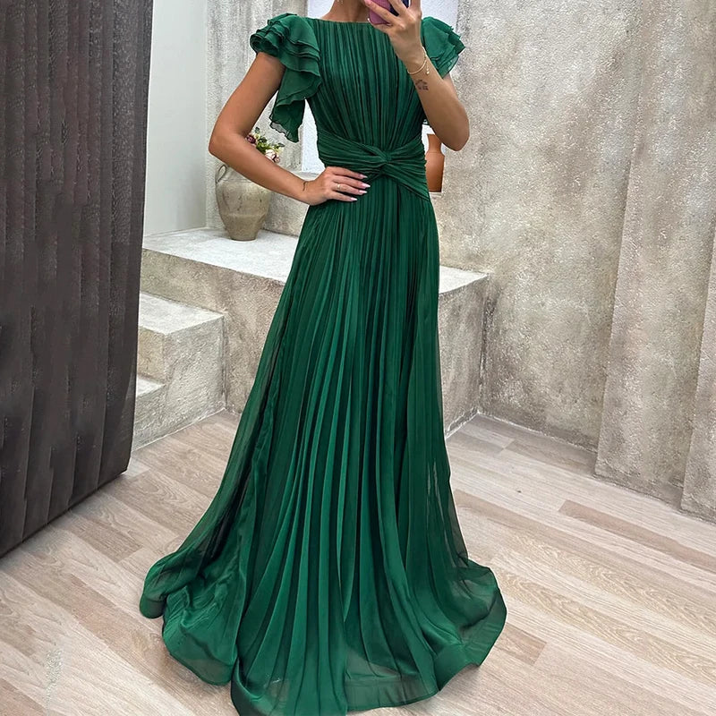Pleated Evening Dress