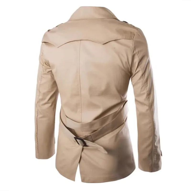 Men’s Slim Fit Mid-Length Trench Coat