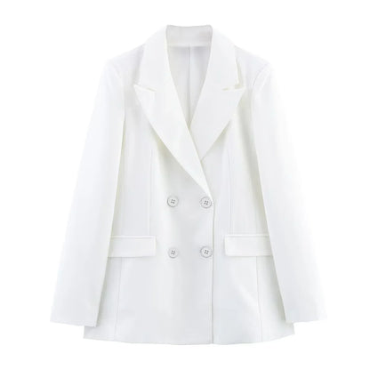 Chic Formal Suit Set with Tailored Long Blazer for Women