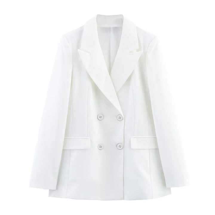 Chic Formal Suit Set with Tailored Long Blazer for Women
