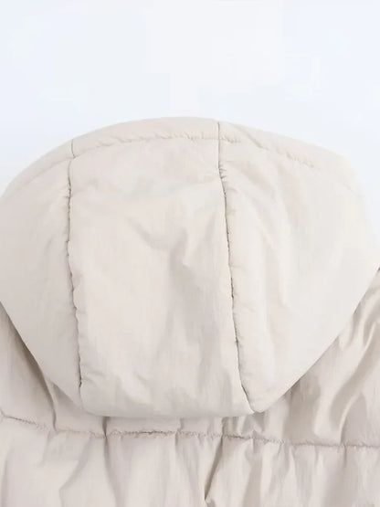 Hooded Cropped Women's Puffer Jacket