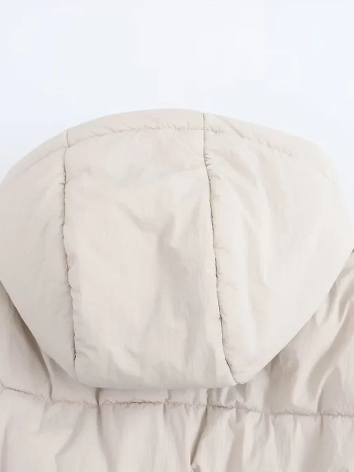 Hooded Cropped Women's Puffer Jacket