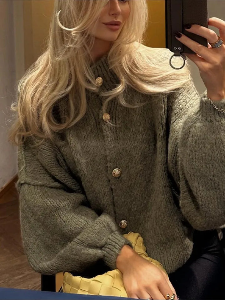 Women’s Winter Relaxed Fit Knit Button Cardigan
