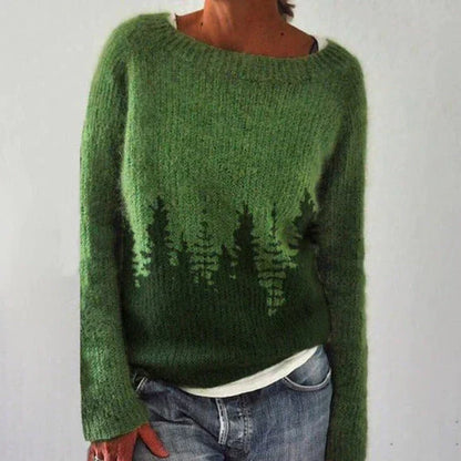 Women Winter Pattern Knit Sweater