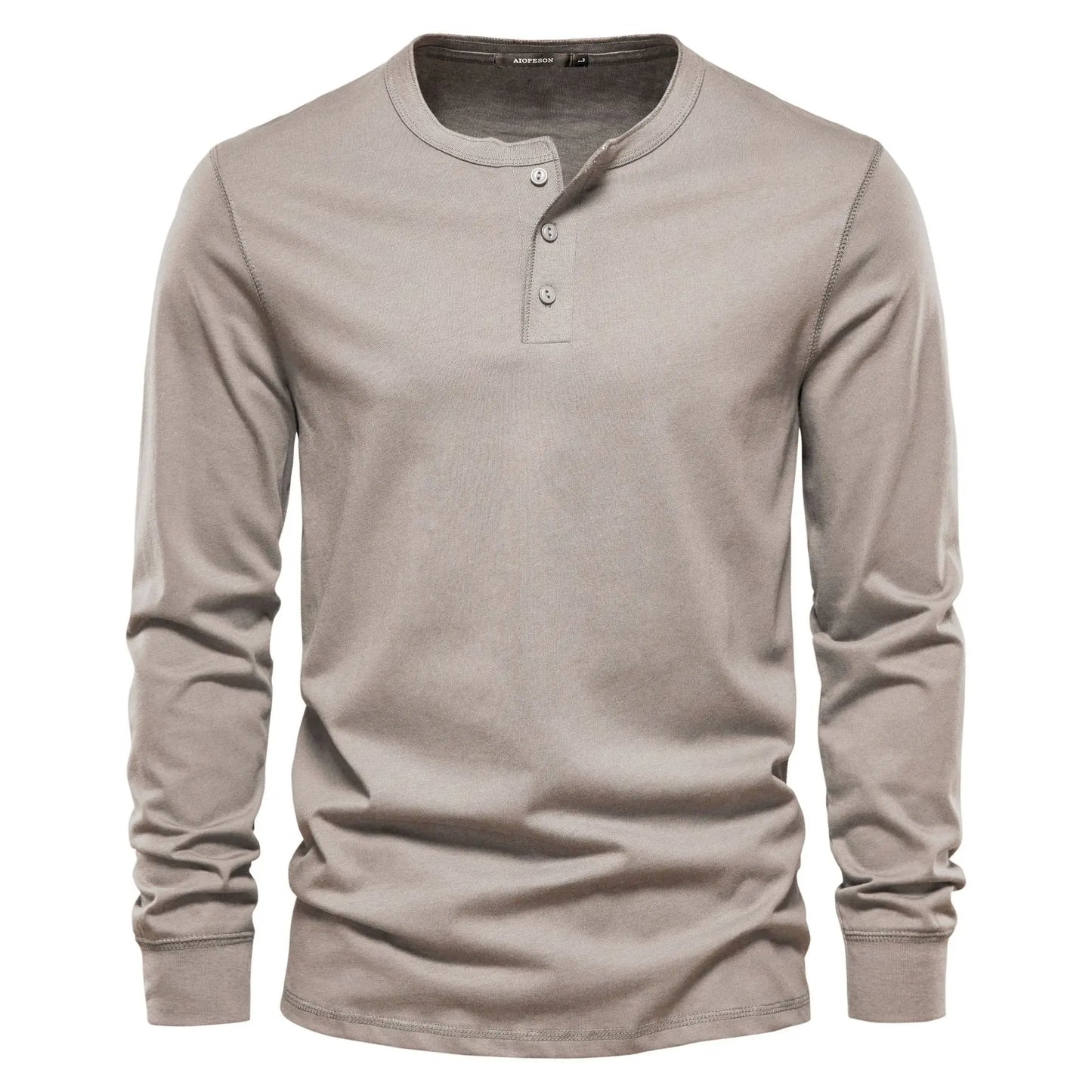 Stylish Men’s Long-Sleeve Henley Shirt