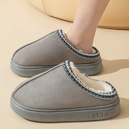 Women’s Plush Fur Slip-On Slippers