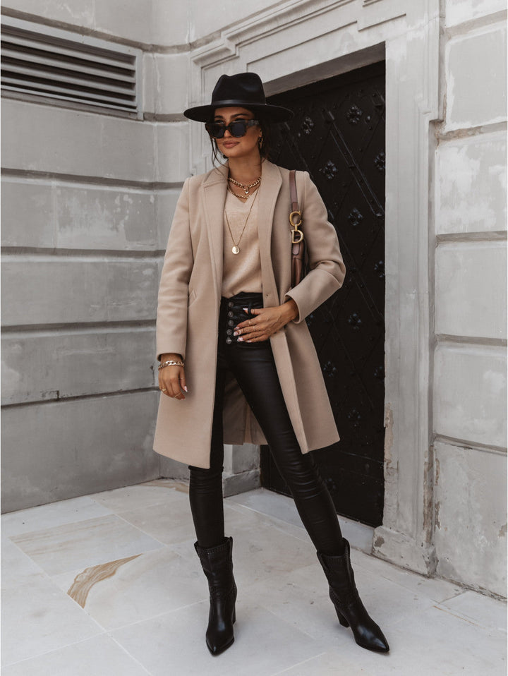 Women’s Trendy Double-Breasted Long Coat