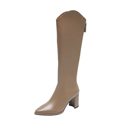 Botas de tacón alto hasta la rodilla para mujer