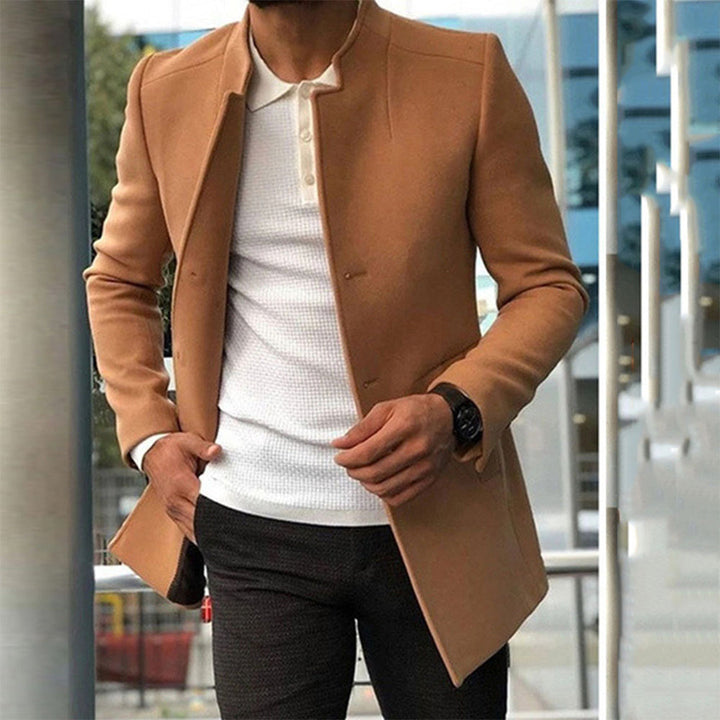 Modern Slim Fit Long Coat for Men