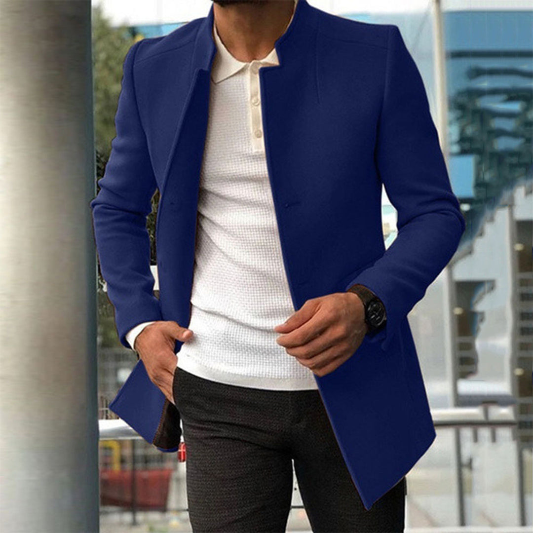 Modern Slim Fit Long Coat for Men
