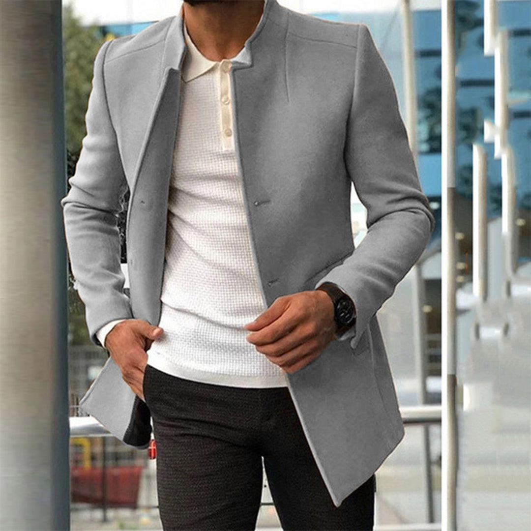 Modern Slim Fit Long Coat for Men