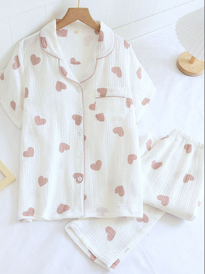 Women’s Button-Down Short Sleeve Pajama Set