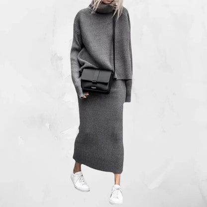 Women’s Cozy Pullover and Skirt Set