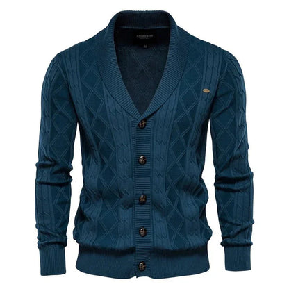 Men's Cardigan with Button Placket