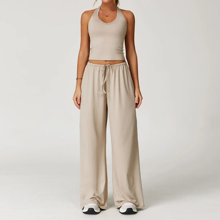 Pantalones de pernera ancha, holgados, informales de invierno para mujer