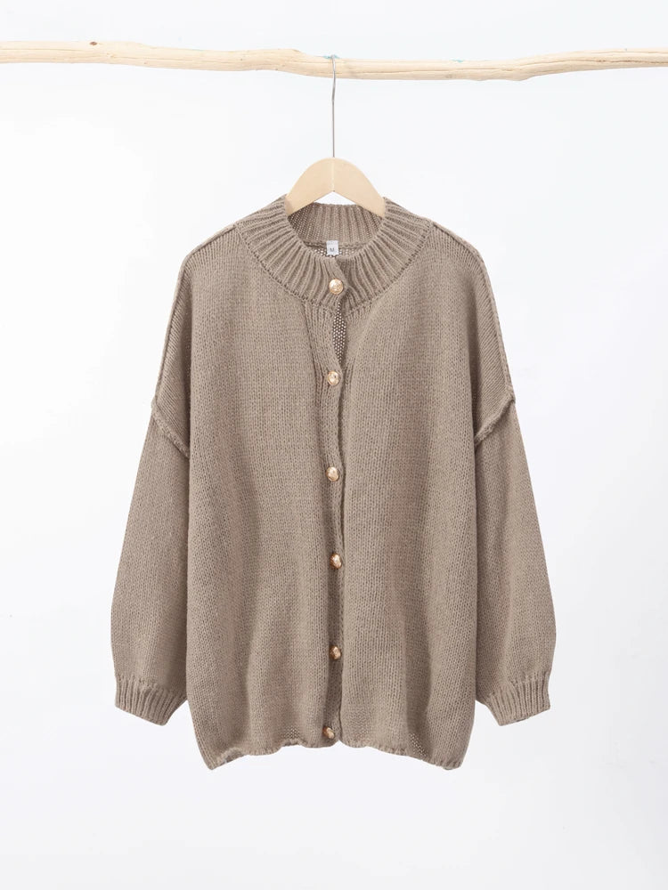 Women’s Winter Relaxed Fit Knit Button Cardigan