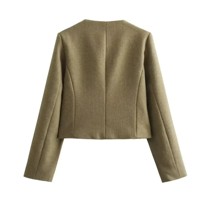 Women's Cropped Blazer Jacket