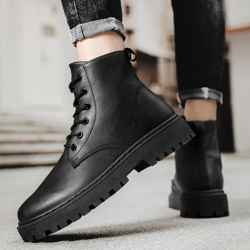 Men’s Lace-Up Boots with Chunky Sole