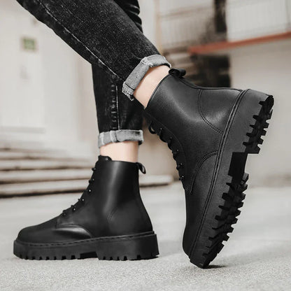 Men’s Lace-Up Boots with Chunky Sole