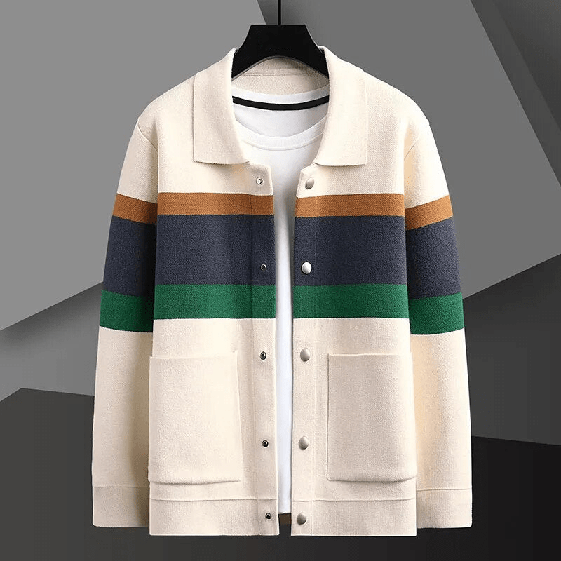 Comfortable Striped Cardigan