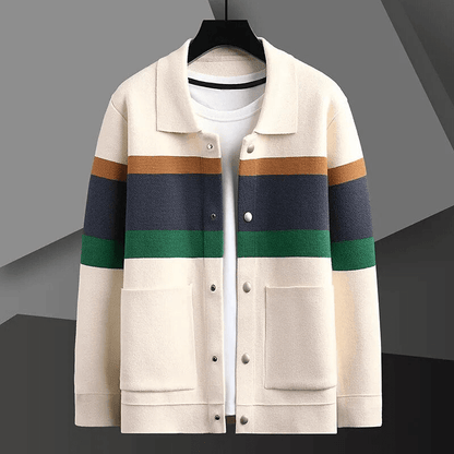 Comfortable Striped Cardigan