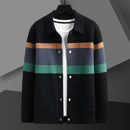 Comfortable Striped Cardigan